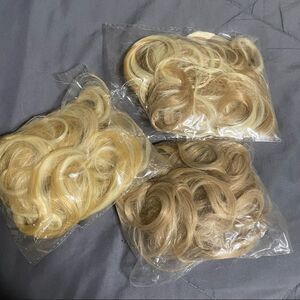Two tone blonde hair scrunchies (NWT) bundle of 3